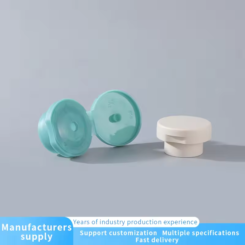 Round 24/410 Flat Flip Top Cap Plastic Flip Top Cap For Body Wash Hair Conditioner Dispensing Bottle