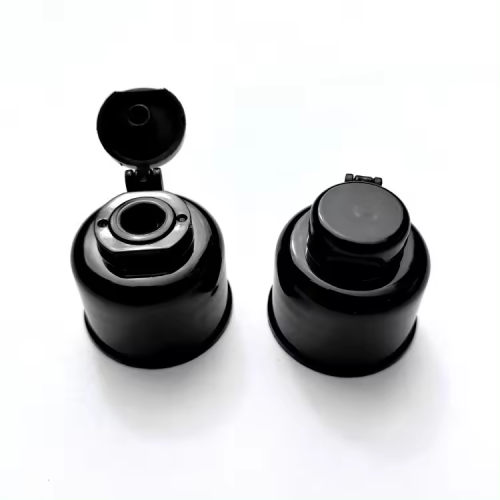 Newest 28mm Jingle Shape Pp Plastic Flip Cap Luxury Rounded Flip-Top Cap For Shampoo Shower Gel