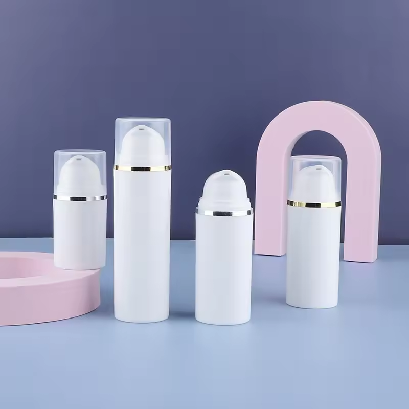 Factory Price Lotion Pump Dispenser Vacuum Airless Bottle 15ml 30ml 50ml White Cosmetic Lotion Bottles