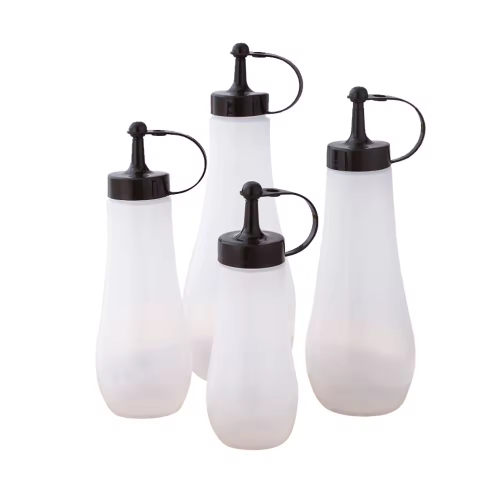 Concise 250ml 360ml 480ml 720ml Plastic Salad Sauce Chili Bottle Food Grade Ketchup Oil Squeeze Bottles For Kitchen Cook