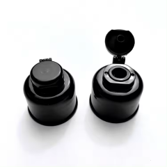 Newest 28mm Jingle Shape Pp Plastic Flip Cap Luxury Rounded Flip-Top Cap For Shampoo Shower Gel