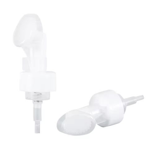 Personalize 42mm 43mm Makeup Remover Foam Skincare Foam Pump Luxury Facial Cleaning Foam Bottle Pump With Brush