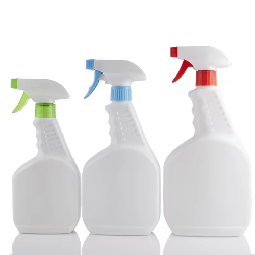 500ml 750ml 1000ml White HDPE Plastic Trigger Mist Spray Bottle Household Kitchen Cleaning Liquid Proof Detergent Bottles