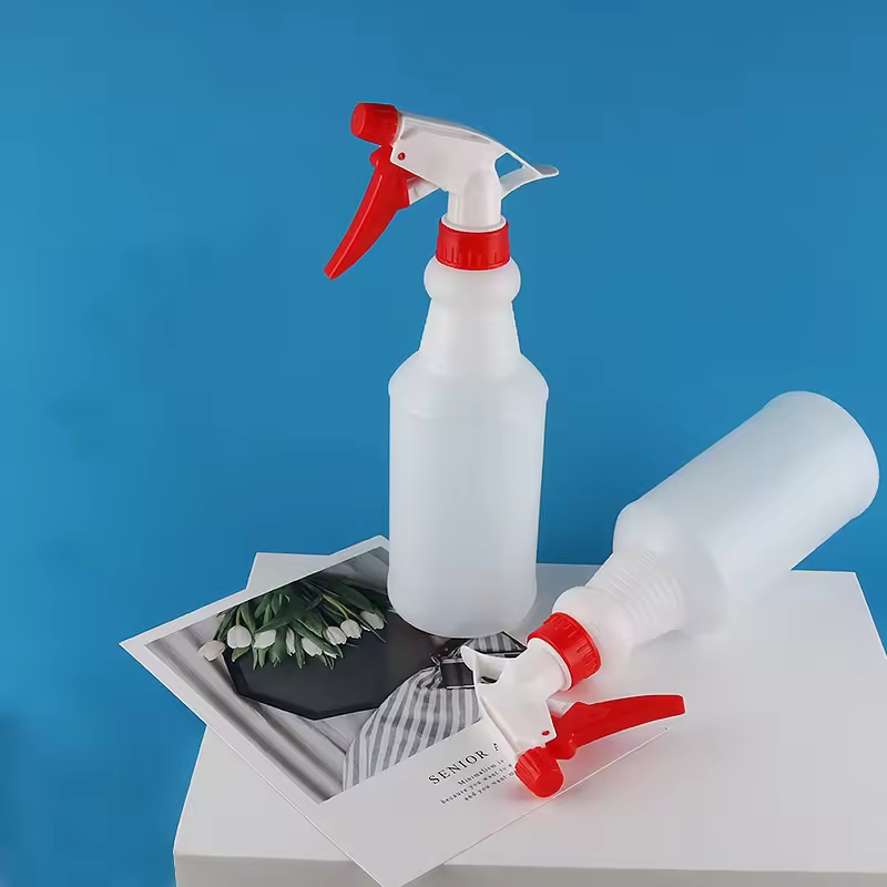 500ml 750ml 1000ml White HDPE Plastic Trigger Spray Bottle Garden Household Cleaning Liquid Soap Lead Proof Detergent Bottles