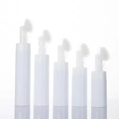 Customization Face Wash Pump Bottle With Brush 100ml 120ml 150ml 200ml Foam Wash Facial Cleanser Bottle Packaging