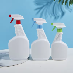 500ml 750ml 1000ml White HDPE Plastic Trigger Mist Spray Bottle Household Kitchen Cleaning Liquid Proof Detergent Bottles