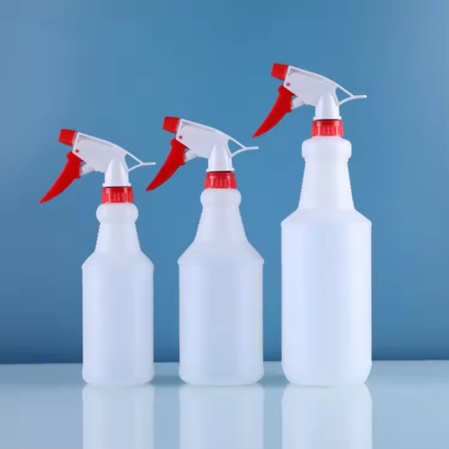 500ml 750ml 1000ml White HDPE Plastic Trigger Spray Bottle Garden Household Cleaning Liquid Soap Lead Proof Detergent Bottles