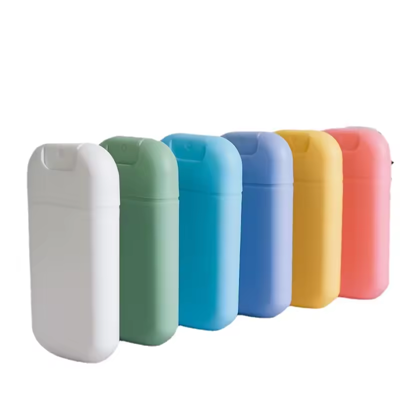 Candy Color 20ml 30ml Pocket Spray Bottle For Perfumes Container Portable PP Material Card U-shaped Spray Bottle