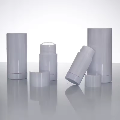 Wholesale White Cosmetic Round Deodorant Tube Bottle 15g 30g 50g 75g Rotatable Deodorant Stick Container Bottle Packaging