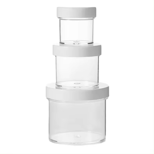 ttributesSamplesCustomizationCertificationsRatings &amp; ReviewsKnow your supplierProduct descriptions from the supplier Reusable 30g 60g 150g PP Plastic Cosmetic Jar Container Round Shaped Cap Cream Jar Empty Jar For Creams