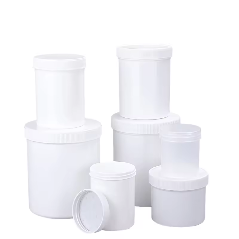 Customized 100ml 250ml 500ml 1000ml Powder Packaging Bottle Plastic Protein Jar Supplement Powder Can