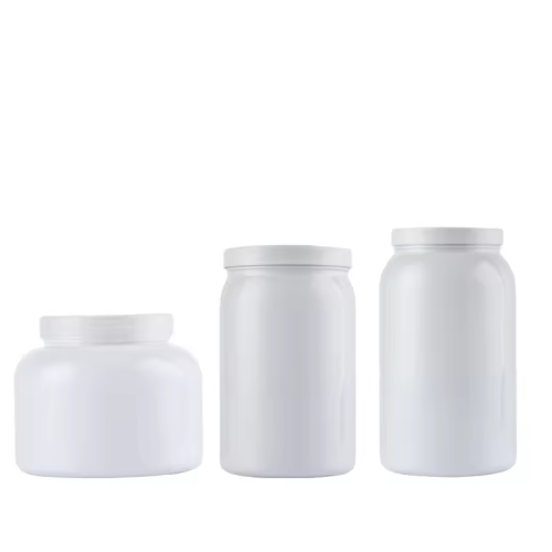 Supply 1000ml 2000ml 3500ml PET Material Powder Supplement Bottle Plastic Jar For Protein Powder