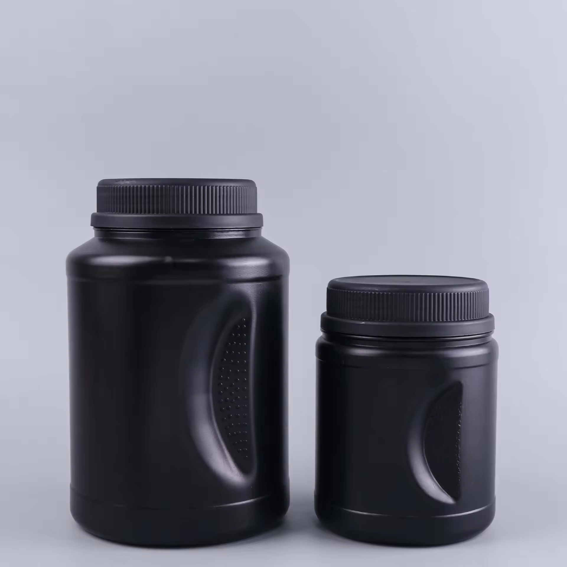 Biodegradable Black Milk Powder Packing Bottle 1.5L 2.5L Oatmeal Container Protein Powder Jar