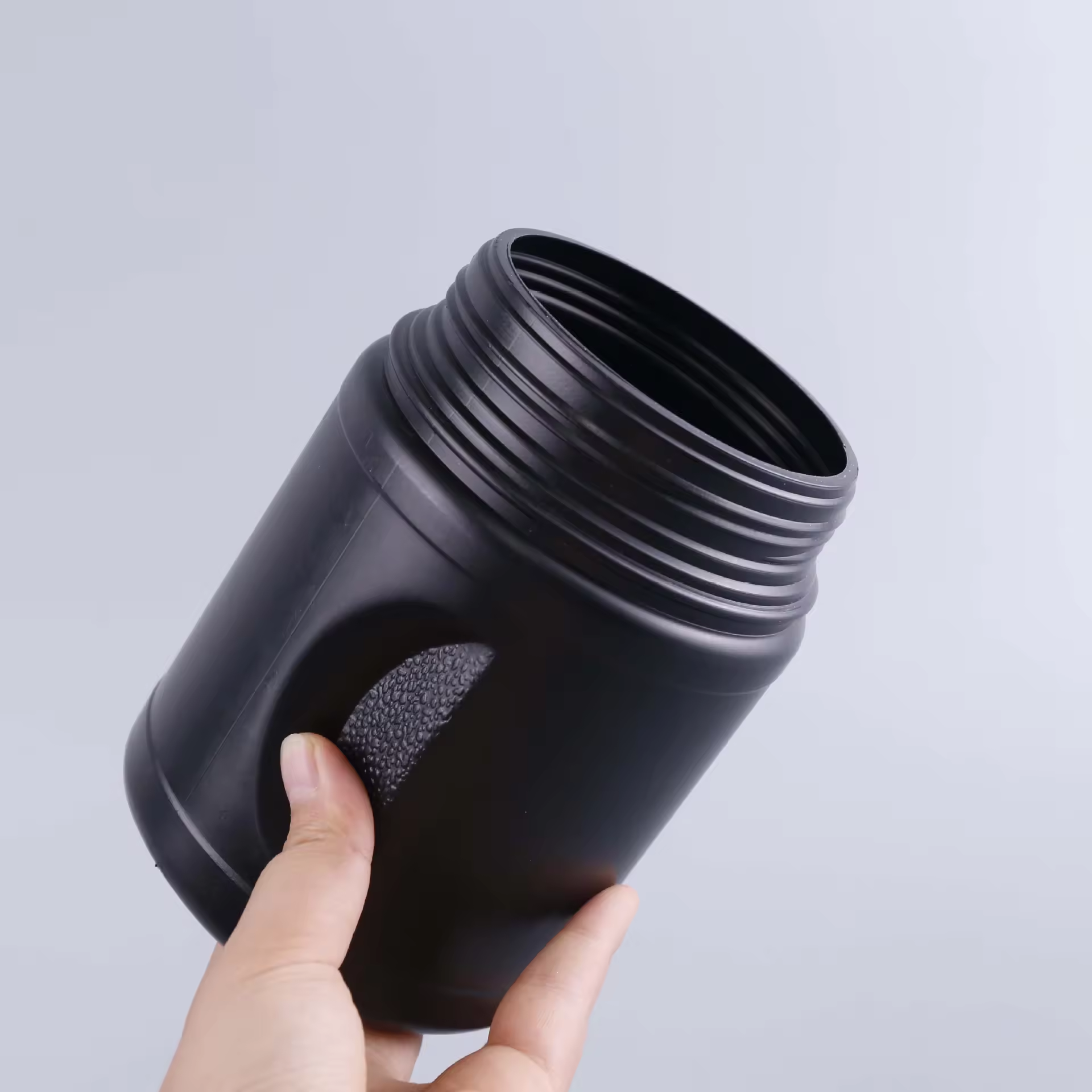 Biodegradable Black Milk Powder Packing Bottle 1.5L 2.5L Oatmeal Container Protein Powder Jar