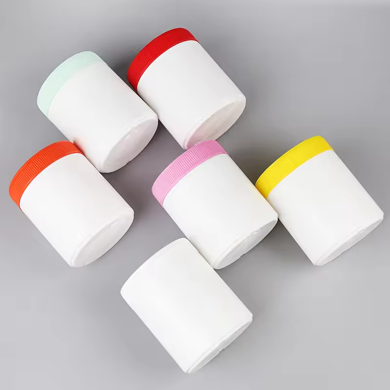 Empty 300ml 500ml 600ml Milk Powder Cans Container PE Material Packaging Barrel For Protein Powder