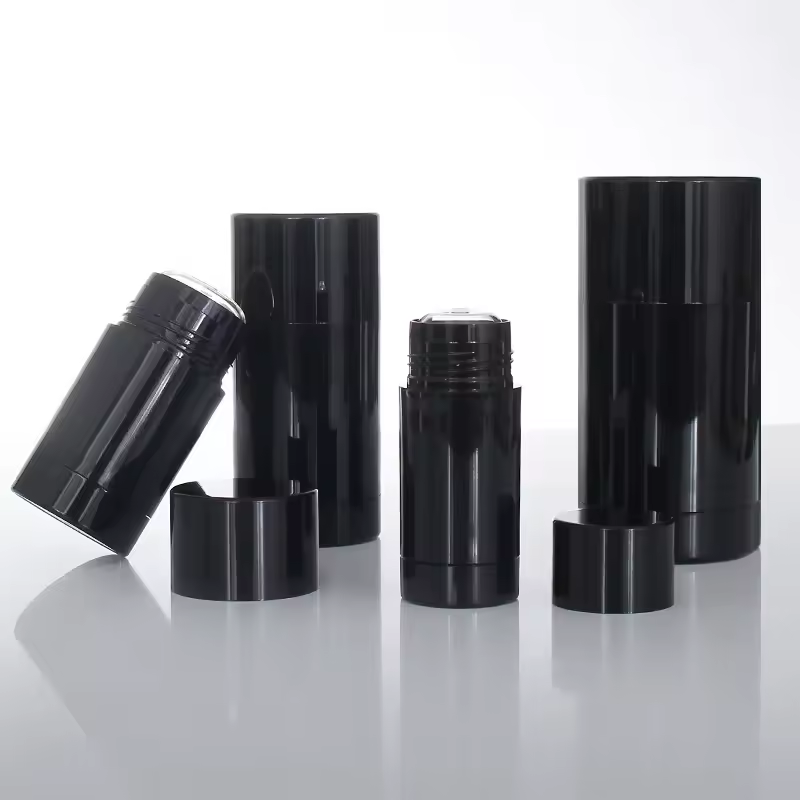 Wholesale White Cosmetic Round Deodorant Tube Bottle 15g 30g 50g 75g Rotatable Deodorant Stick Container Bottle Packaging