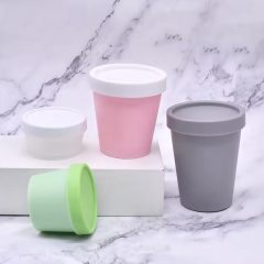 Hot Selling Colorful Cosmetic Packaging Pe Plastic Jar For Body Lotion Cream Cosmetic Container Cream Jars 50ml 100ml 200ml