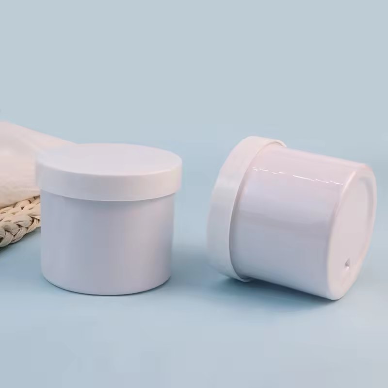 500ml Pet White Cosmetic Jars With Lids For Face Cream Container Body Face Wash Skincare Cosmetic Empty Container
