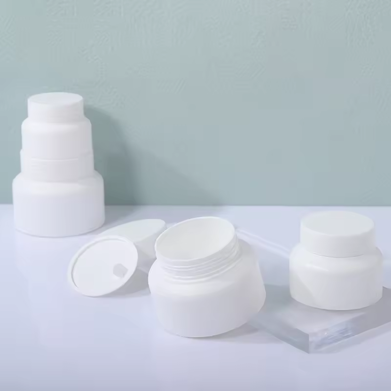 Classic Eye Cream Cosmetics Container Jars White Double Wall Cream Jar 30g 50g 80g 100g Empty Jars For Face Cream