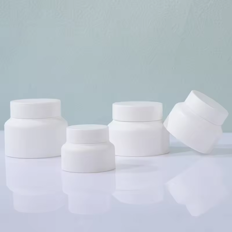 Classic Eye Cream Cosmetics Container Jars White Double Wall Cream Jar 30g 50g 80g 100g Empty Jars For Face Cream