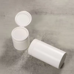Simple 500g 1000g Cosmetic Cream Jar For Body Butter Balms PE Plastic Wide Mouth Face Cream Jars Packaging
