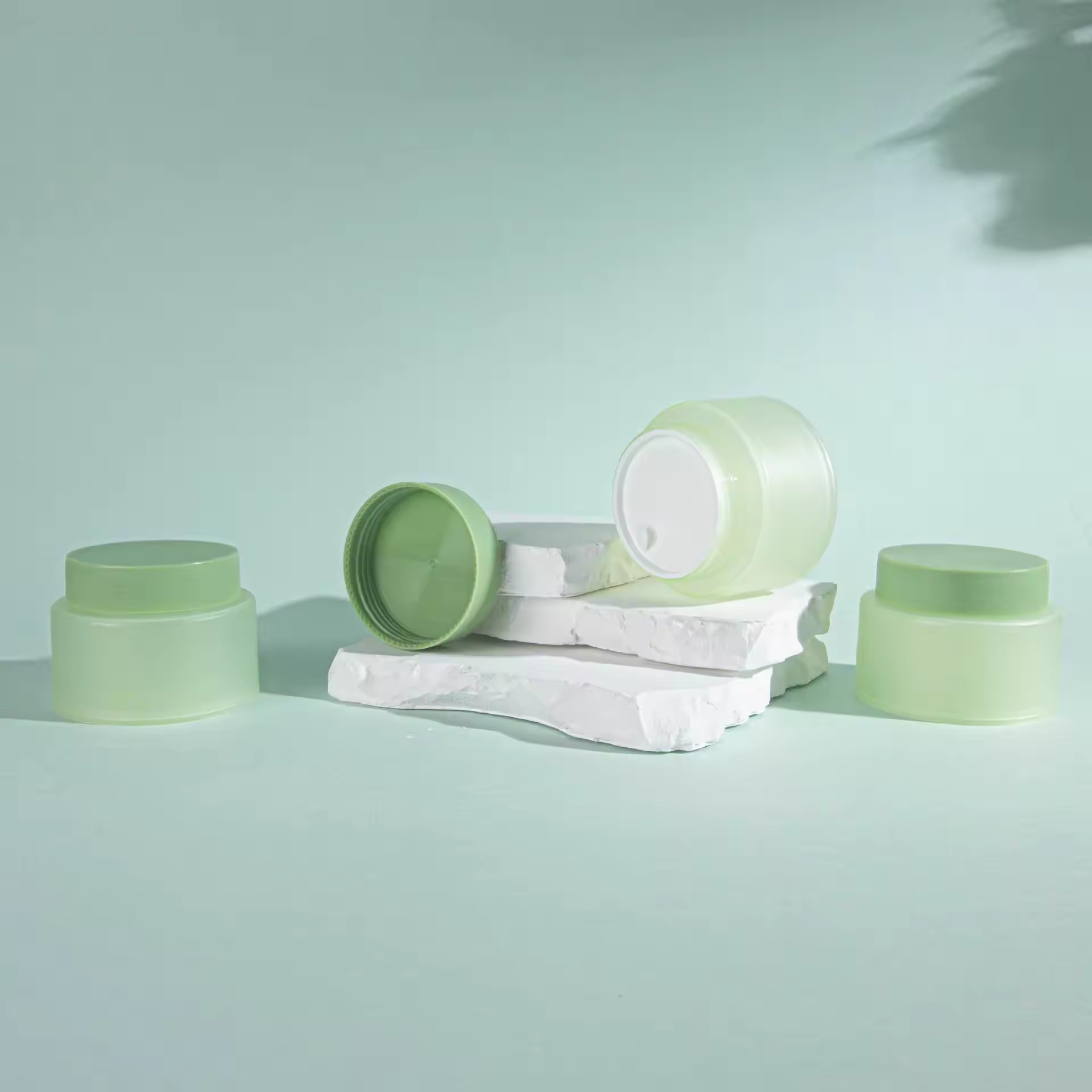 Manufacturer Anti-Aging Creams Jars For Packaging 50g Night Cream Jar Empty Green Baby Cream Jar