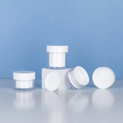 Custom Small Double Wall Cosmetic Cream Jar 15g 20g 30g 50g Plastic Body Scrub Container Cream Jars With Lids