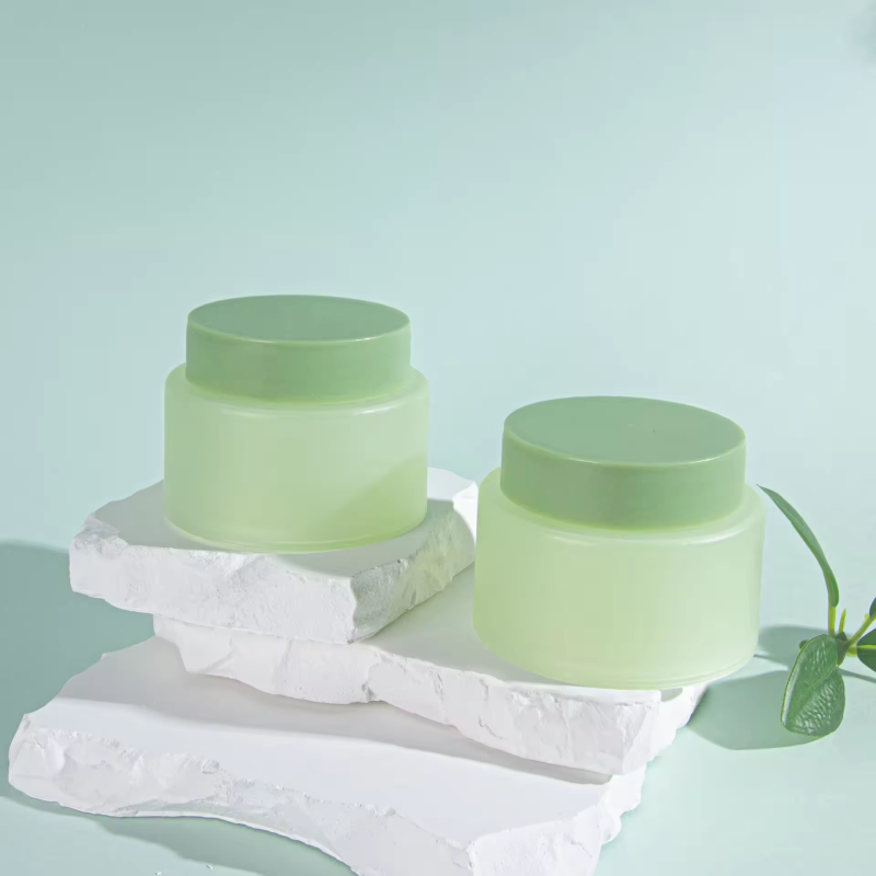 Manufacturer Anti-Aging Creams Jars For Packaging 50g Night Cream Jar Empty Green Baby Cream Jar