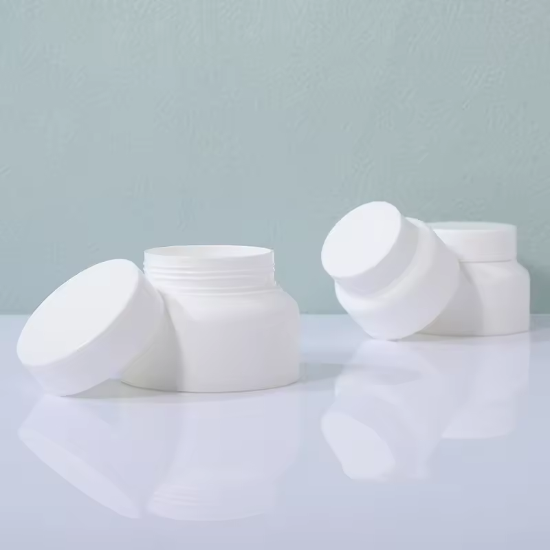 Classic Eye Cream Cosmetics Container Jars White Double Wall Cream Jar 30g 50g 80g 100g Empty Jars For Face Cream