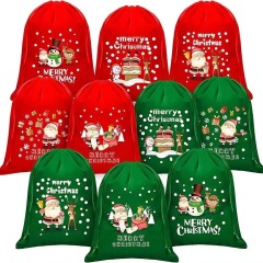 Popular Christmas large velvet gift bag, Liss Velvet storage bag, velvet candy drawstring bag