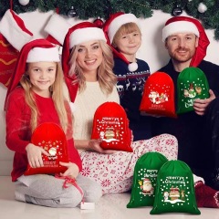 Popular Christmas large velvet gift bag, Liss Velvet storage bag, velvet candy drawstring bag
