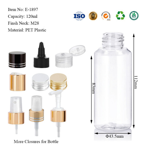120ML tilted-shoulder round bottle