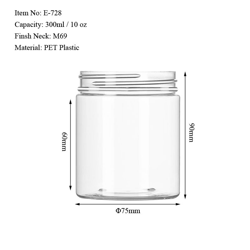 300ML straight sided round Jar