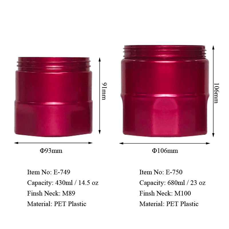 700ML round-top square jar
