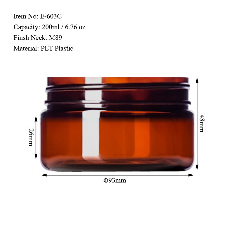 200ML straight sided round Jar