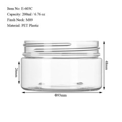 200ML straight sided round Jar