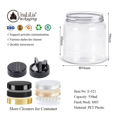 550ML convex ring round jar