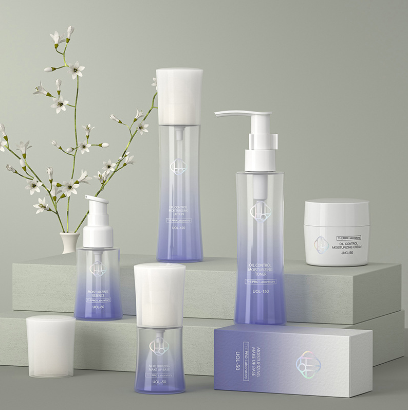 PET plastic skin care products 120ml lotion bottle 150ml makeup remover spray bottle cosmetic packaging material