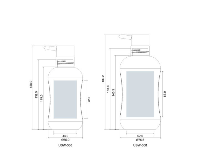 30ml dropper bottle 200ml facial cleanser hose 300ml shampoo bottle PET 500ml shower gel bottle