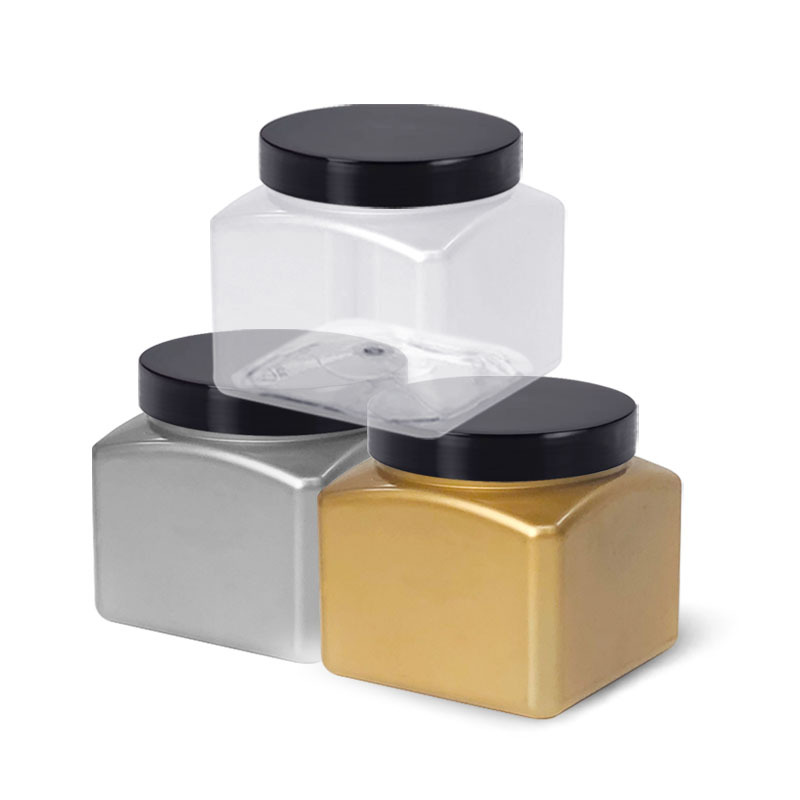 500ML slanted shoulder square Jar
