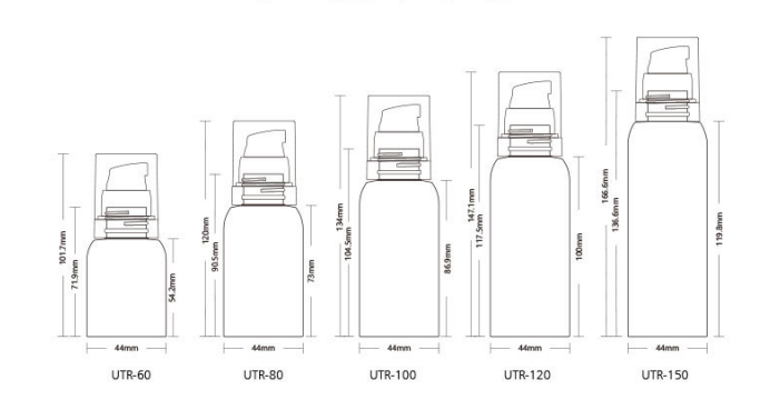 60ml lotion bottle 100ml sunscreen spray bottle 150ml toner bottle transparent PET cosmetics