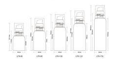 60ml lotion bottle 100ml sunscreen spray bottle 150ml toner bottle transparent PET cosmetics