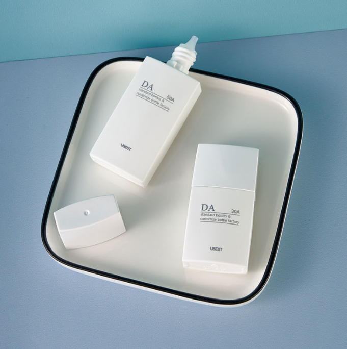 Small batch of square white pe30g isolation cream empty bottle cosmetic packaging material skin care packaging bottle