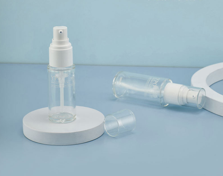 30ml lotion essence bottle 50ml plastic PET half cover push bottle straight round cosmetic skin care packaging material