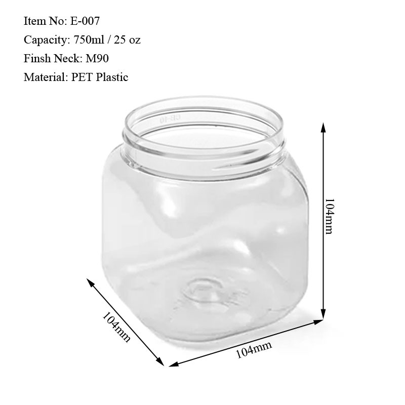 750ML square Jar