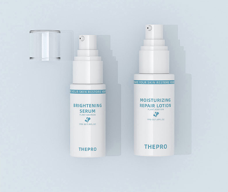 30ml lotion essence bottle 50ml plastic PET half cover push bottle straight round cosmetic skin care packaging material