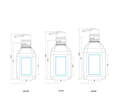 300ml shampoo bottle plastic PET press 400ml shower gel 500ml conditioner cosmetic packaging material