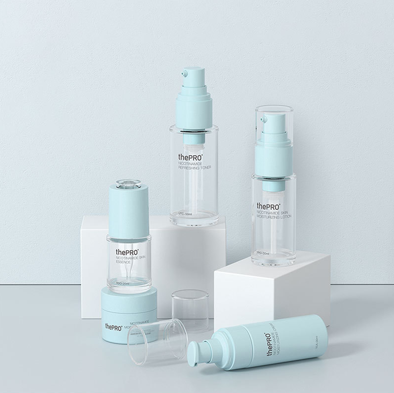 30ml lotion essence bottle 50ml plastic PET half cover push bottle straight round cosmetic skin care packaging material