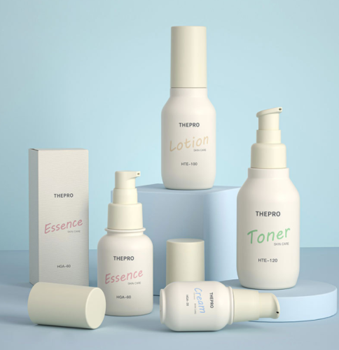 White PET plastic 150ml push lotion bottle water lotion essence packaging high-end cosmetic bottle
