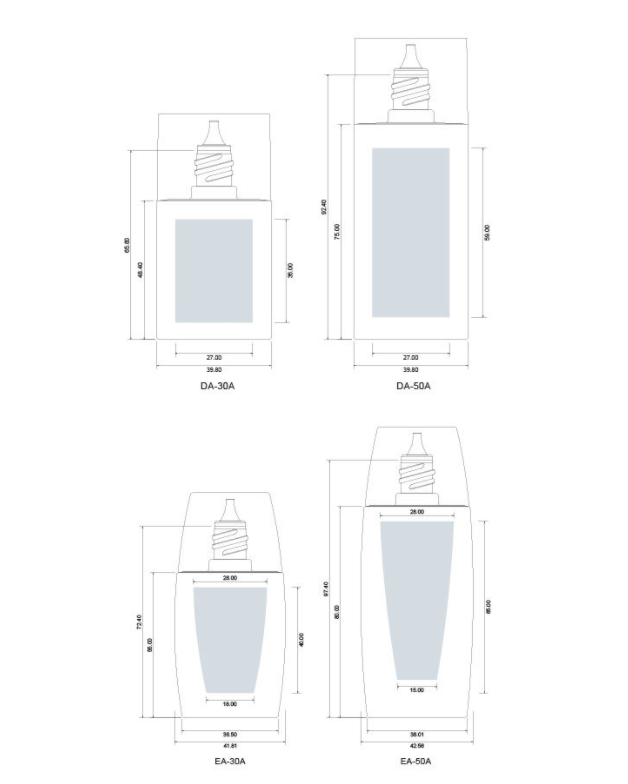Small batch of square white pe30g isolation cream empty bottle cosmetic packaging material skin care packaging bottle